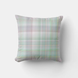 Almofada Jardim de Fadas Xadrez Rosa Pastel e Verde Mentola