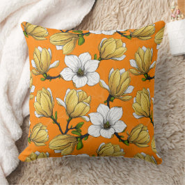 Almofada Jardim de Magnolia em amarelo