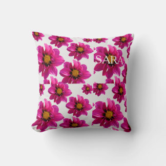 Almofada Jardim Floral Rosa Nome Personalizado Estampa Tota