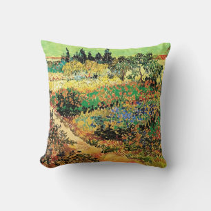 Almofada Jardim Florido com Caminho por Vincent van Gogh