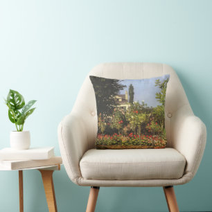 Almofada Jardim Florido em Sainte Adresse por Claude Monet