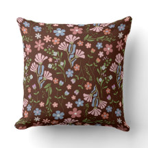 Jardim primavera com Fundo Castanho de Chocolate