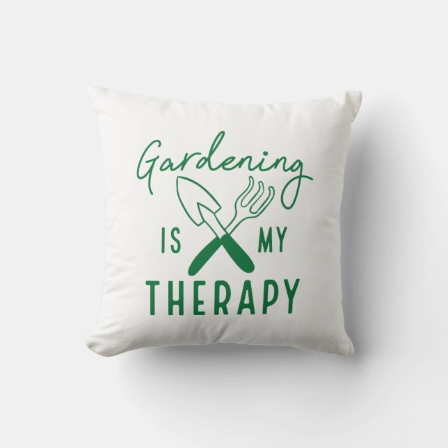 Almofada Jardinagem É Minha Terapia (Frente)