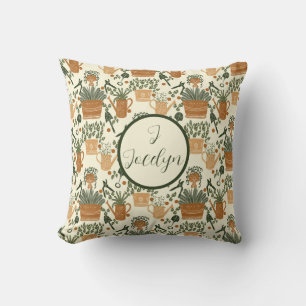 Almofada Jardinagem Personalizada - Terracota Terrosa e Ver