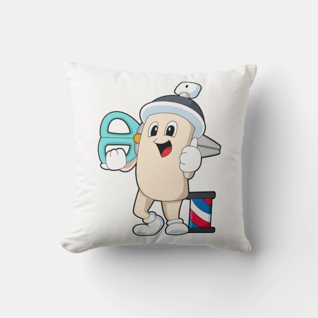 Almofada Jato de hairdresser com tesoura (Frente)