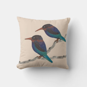 Almofada Javan Kingfishers em um Travesseiro