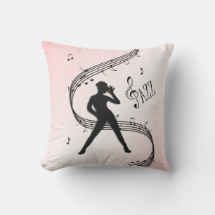 Almofada Jazz Dança Rosa Música Travesseiro Exterior
