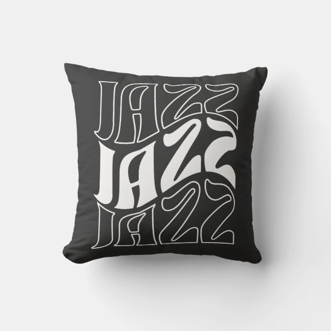 Almofada Jazz Wordmark Bold Outline  (Frente)