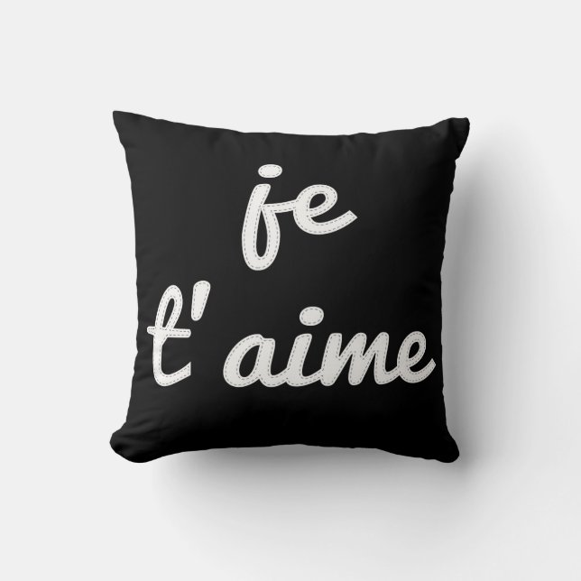 Almofada Je t'aime French personalizado (Frente)