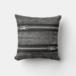 Almofada jeans pretos e zipper travesseiro