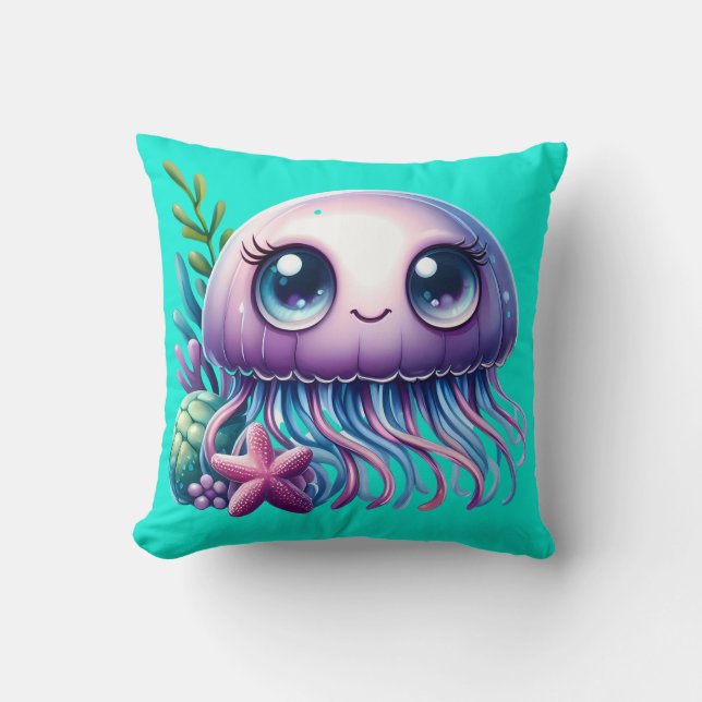 Almofada "Jellyfish e Starfish Buddies" (Frente)