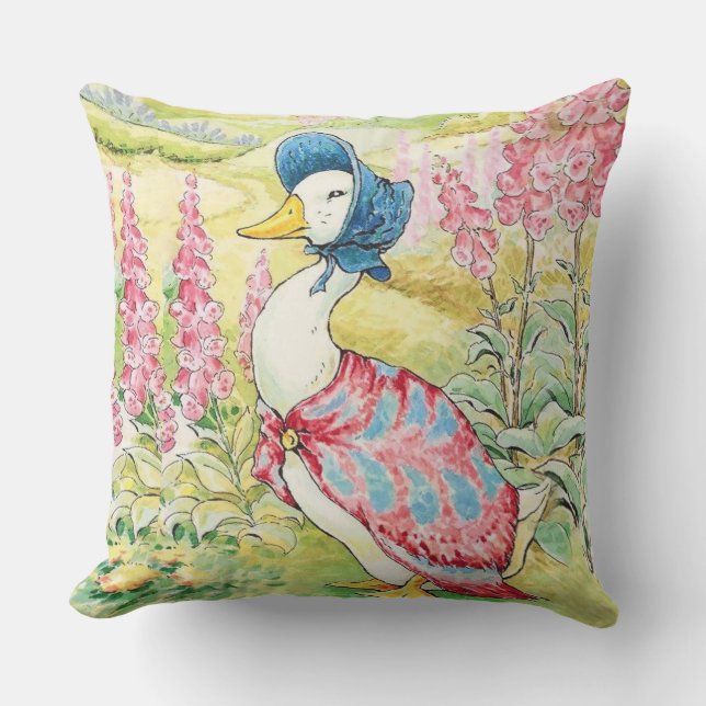 Almofada "Jemima Puddle Duck" por Beatrix Potter (Frente)
