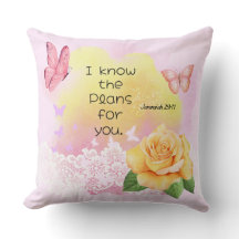 Jeremiah 29:11 Bíblia Verso Borboleta Amarela Rosa