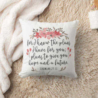 Almofada Jeremiah 29 11 - Pelo Que Sei Os Planos - Floral