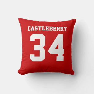 Almofada Jersey Red e White Sports de dupla face