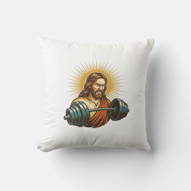 Almofada Jesus Acidentalmente Adicionando Muito Peso Falha  (Frente)