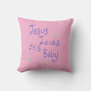 Almofada Jesus ama este bebê