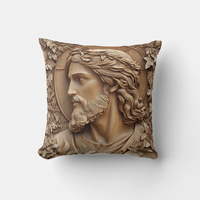Almofada Jesus Carving Travesseiro decorativo (Frente)
