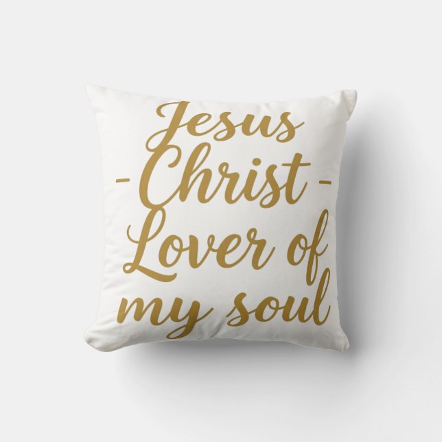 Almofada Jesus Christ Lover of My Soul Throw Pillow - 16x16 (Frente)