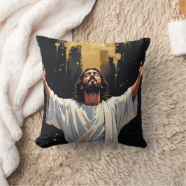 Almofada Jesus Christ Our Savior | Black and Gold