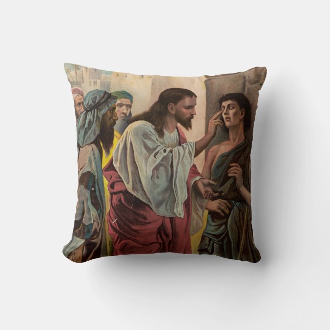 Almofada Jesus Cristo curando o homem cego (Frente)