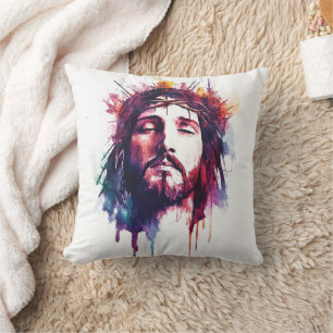 Almofada Jesus Cristo Tradicional Católico Travesseiro em C