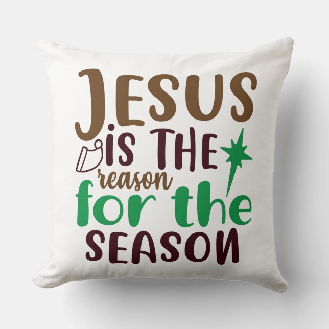 Almofada Jesus é o motivo da temporada (Frente)