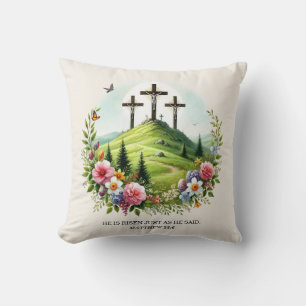 Almofada Jesus na Cruz Ele Ressuscitou Páscoa