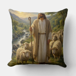 Almofada Jesus o Bom Pastor em Golden Valley