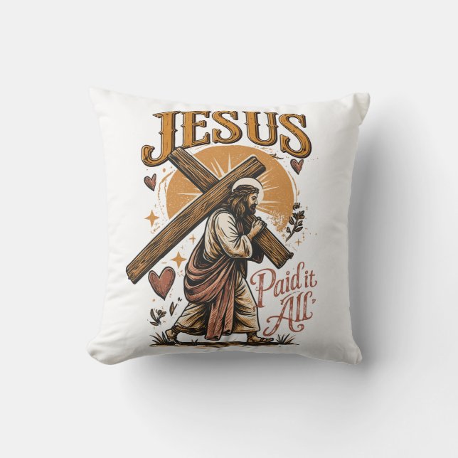 Almofada Jesus pagou tudo (Frente)