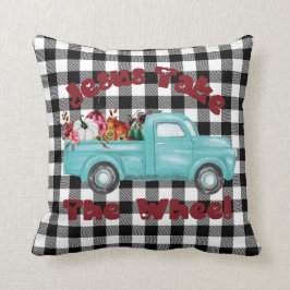 Almofada Jesus Pega A Roda, Cristão Engraçado