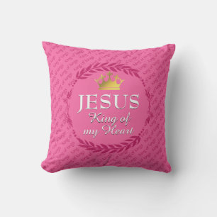 Almofada JESUS REI DO MEU CORAÇÃO Coroa de Natal PINCO