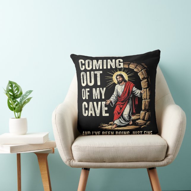 Almofada Jesus Saindo da Minha Caverna (Cadeira)