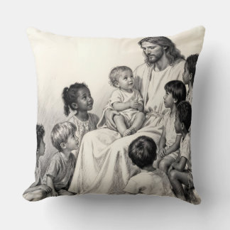 Almofada Jesus Sitting with Children