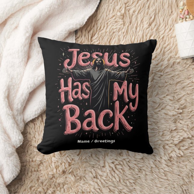 Almofada Jesus Tem Meu Apoio Fé, Esperança, o Poder da Cren (Cobertor)