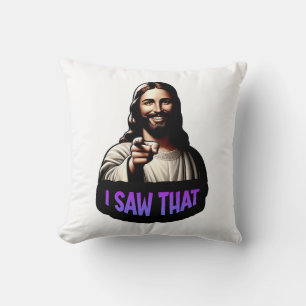 Almofada Jesus - Travesseiro decorativo "Eu Vi Isso"