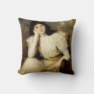 Almofada Jeune Fille Reveuse, Retrato de Berthi Capel