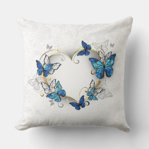 Almofada Jewelry Heart with Butterflies Morpho