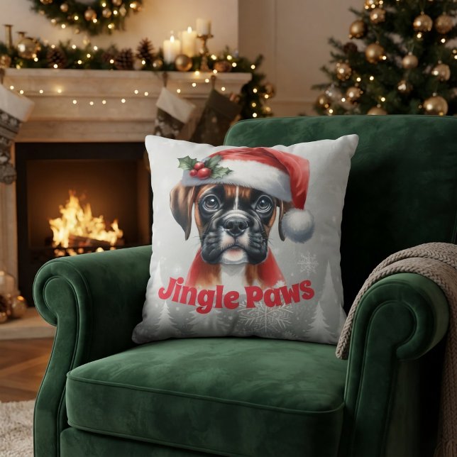 Almofada Jingle Paws Boxer Cachorro  (Criador carregado)