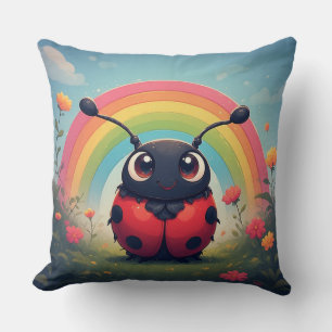 Almofada Joaninha Colorida Fofa – Decoração Caprichosa para