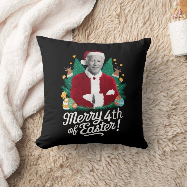 Almofada Joe Biden Papais noeis De Natal Feliz 4º De Páscoa (Cobertor)