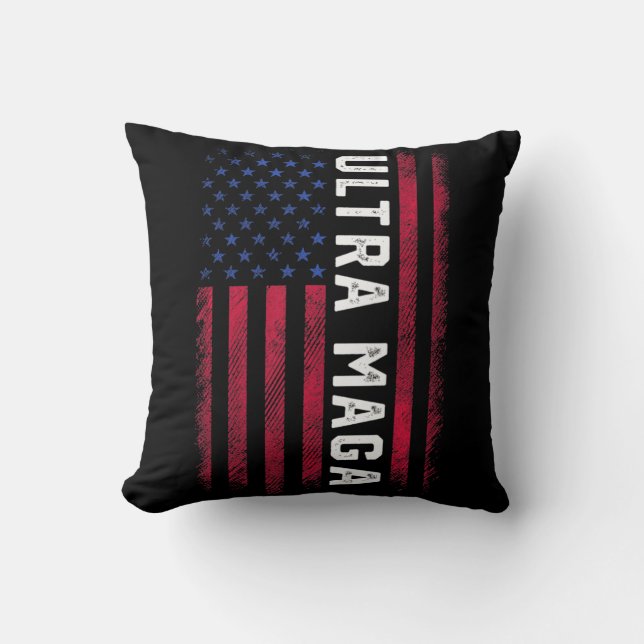 Almofada Joe Biden Ultra Maga Ultra Maga America Flag (Frente)