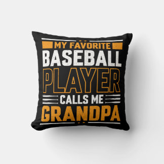 Almofada Jogador de Baseball Favorito Me Chama Avô