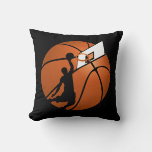 Almofada Jogador de Basquete Slam Dunk com Hoop na Bola