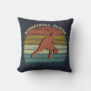 Almofada jogador de basquetebol vintage retro design