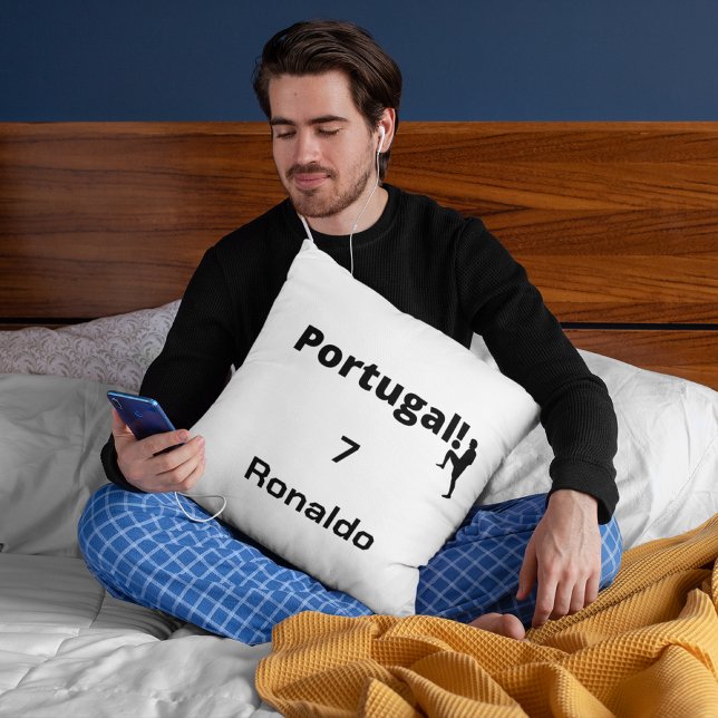 Almofada Jogador de Futebol Português personalizável (Criador carregado)