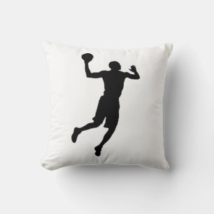 Almofada Jogador preto branco de basquete Silhout