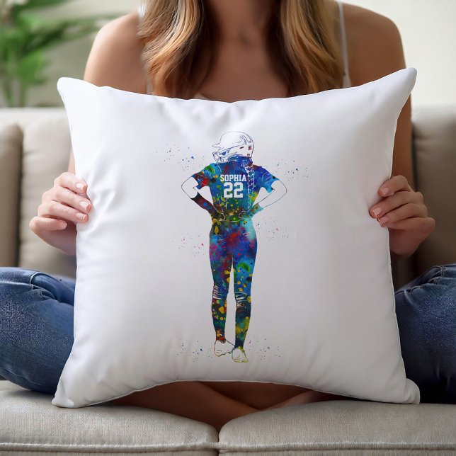 Almofada Jogadora de Softbol Feminino (Criador carregado)