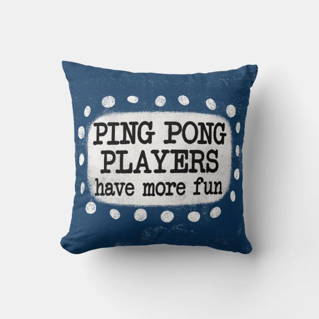 Almofada Jogadores Ping Pong Têm Mais Travesseiro decorativ (Frente)