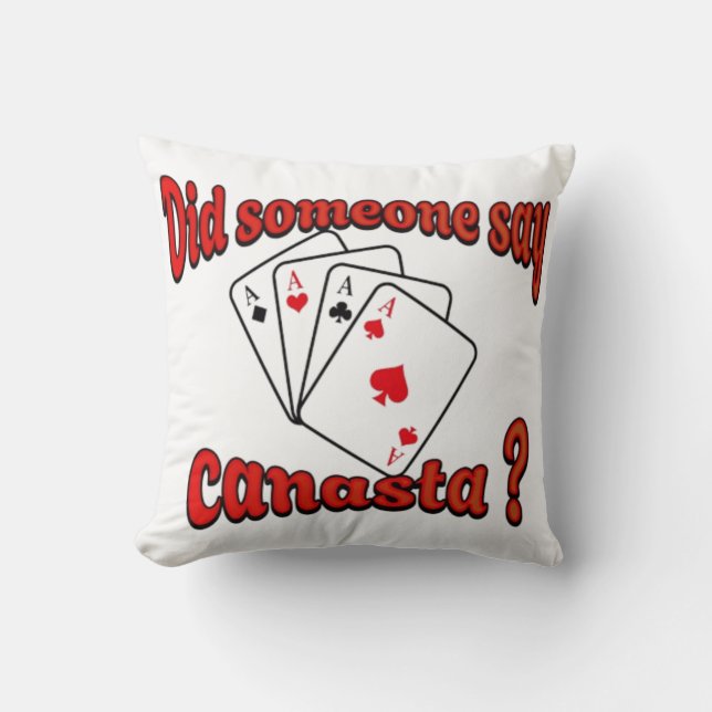 Almofada Jogar cartas Canasta (Frente)